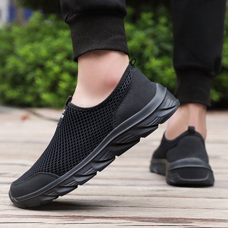 Spring Slip-On Lazy Casual Shoes Outwear Travel Fashion Hiking Shoes Plus Size Lightweight Breathable Mesh Shoes For Men - Image 2